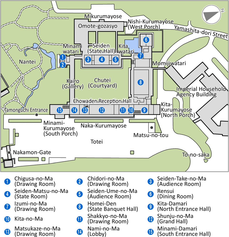 Imperial Palace Tokyo map and grounds layout